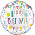 Oaktree Foil 46cm (18") Happy Birthday Patchwork Bunting