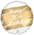 Anagram Foil 45cm (18") Golden Age Happy 30th Birthday