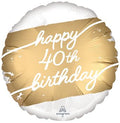 Anagram Foil 45cm (18") Golden Age Happy 40th Birthday