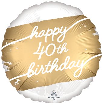 Anagram Foil 45cm (18") Golden Age Happy 40th Birthday