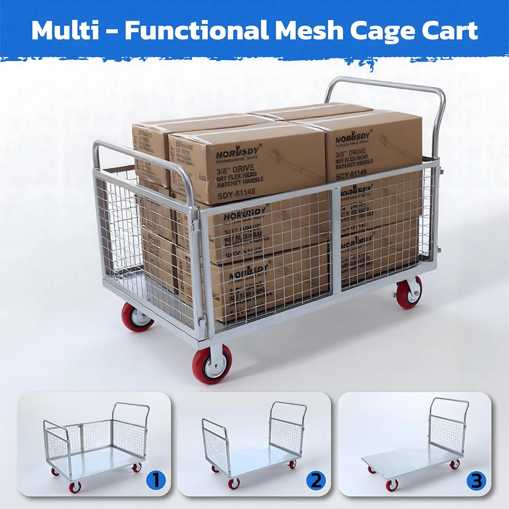 Heavy-Duty Caged Platform Trolley Hire