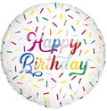 Unique Foil Sprinkle Happy Birthday 45cm (18") Foil Balloon