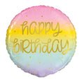 Unique Foil 45cm (18") Rainbow Star Happy Birthday