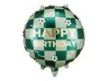 Party Deco Foil Round 45cm (18") Happy Birthday with Soccer Balls