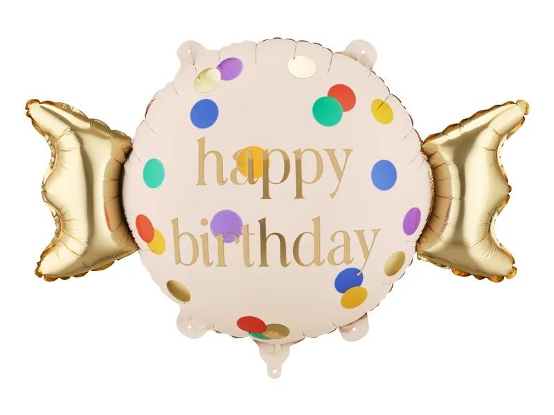 Party Deco Foil Shape Candy Happy Birthday (61cm x 37cm)