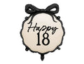 Party Deco Foil Round 45cm (18") Happy 18th Bow