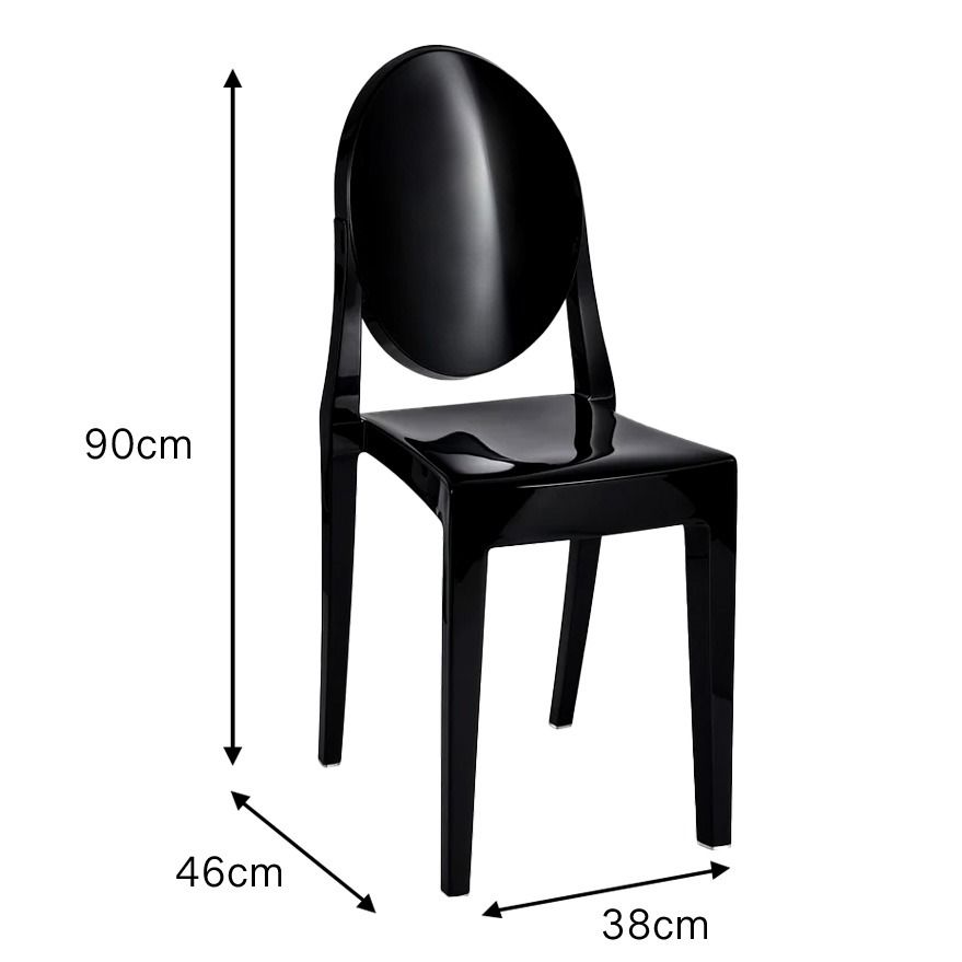 Black Acrylic Louis Chair Hire Sydney