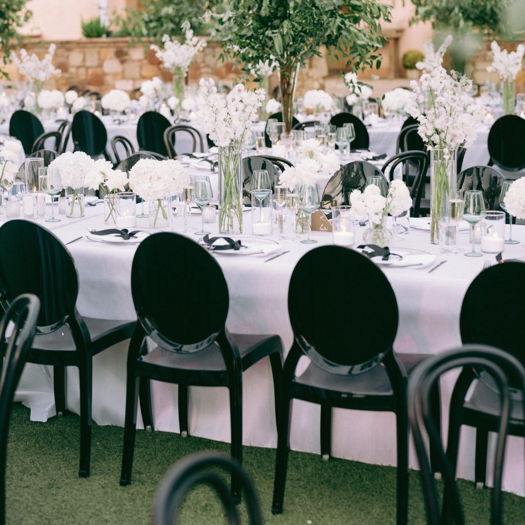 Black Acrylic Louis Chair Hire Sydney