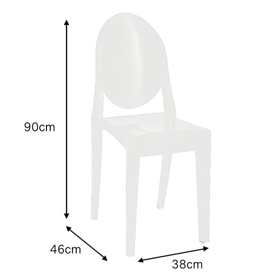White Acrylic Louis Chair Hire Sydney