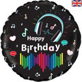 Oaktree Foil 46cm (18") Holographic Music Media Happy Birthday